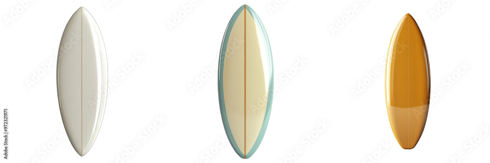 3D of a surfboard in a minimalist style, transparent background, png format. 3D of a surfboard in a minimalist style, transparent background, png format.