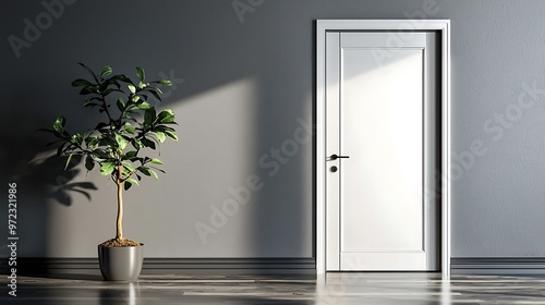 Loft intrior for modrn art musum xpo with mpty whit canvass.