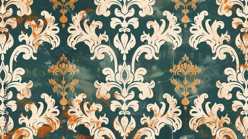 vintage vibe pattern wallpaper