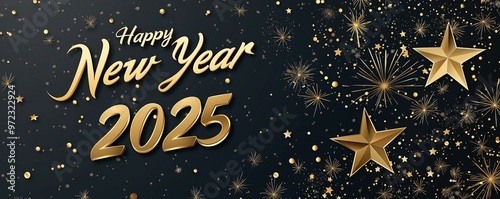 Obraz na płótnie Elegant New Year 2025 Celebration Theme w salonie