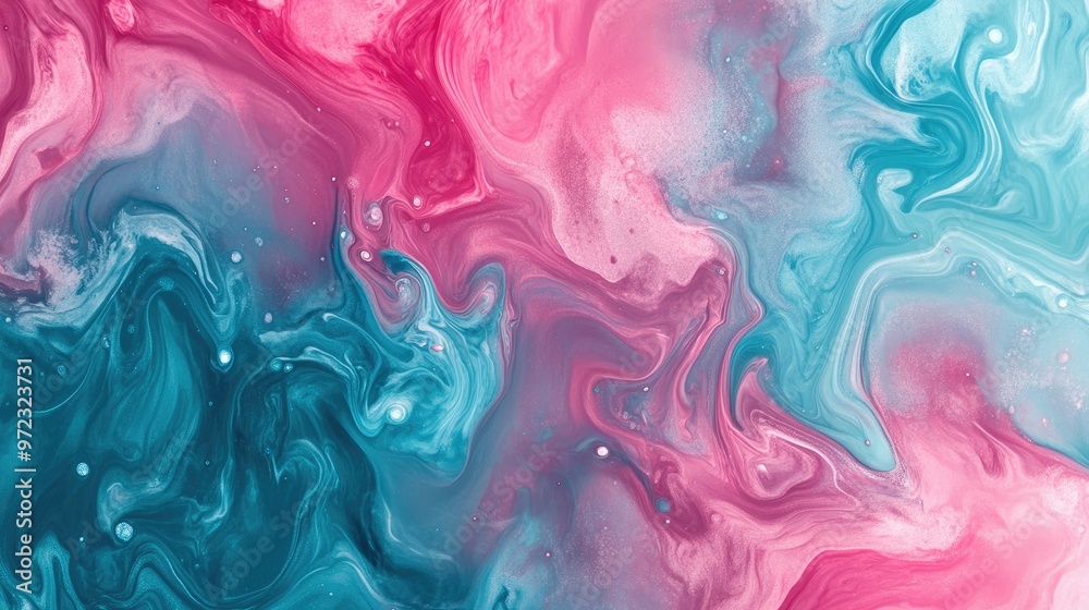 Artistic pink and teal acrylic ink swirl creating a mesmerizing liquid texture, perfect for abstract and creative backgrounds Artistic pink and teal acrylic ink swirl creating a mesmerizing liquid texture, perfect for abstract and creative backgrounds