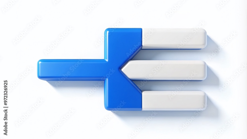 A bold, modern illustration of a less-than-or-equal-to mathematical symbol, rendered in sleek blue and white, on a A bold, modern illustration of a less-than-or-equal-to mathematical symbol, rendered in sleek blue and white, on a