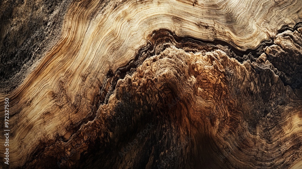 The image showcases intricate natural patterns and textures of a wood surface, emphasizing its organic beauty The image showcases intricate natural patterns and textures of a wood surface, emphasizing its organic beauty