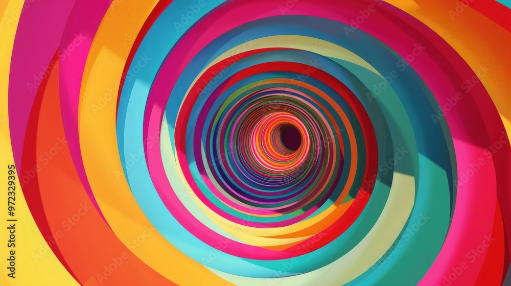 A vibrant spiral of colors swirling inward, creating a visually captivating and dynamic abstract design. A vibrant spiral of colors swirling inward, creating a visually captivating and dynamic abstract design.