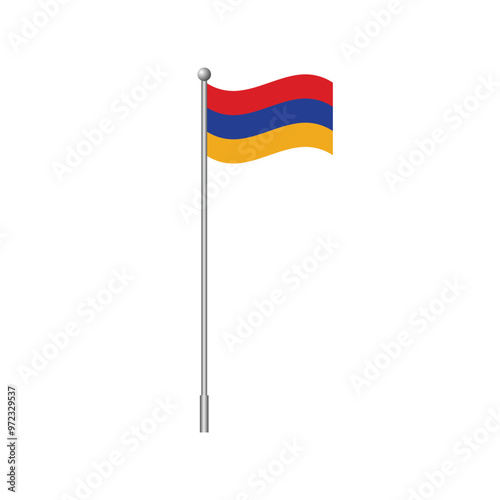 Free Download Waving flag of Armenia. Isolated on white background. Vector - GFXLoad