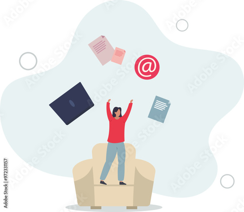 Simplifying work with more easy tasks after digitization .Project management with effective or productive simplification.flat design with people.