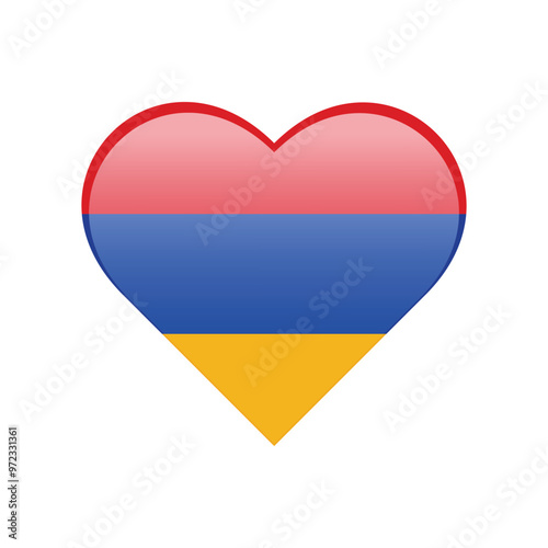 Flag of Armenia. Love shape icon symbol vector Free Download Flag of Armenia. Love shape icon symbol vector - GFXLoad