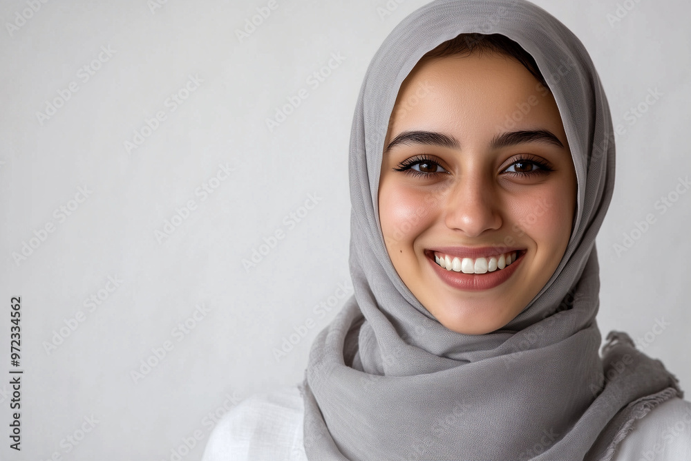 Smiling Serenity: Modern Hijab Portrait