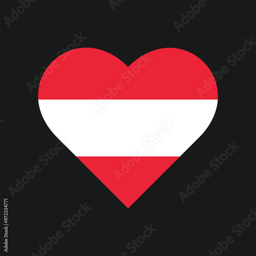 Austria flag love shape icon isolated background. Vector Free Download Austria flag love shape icon isolated background. Vector - GFXLoad