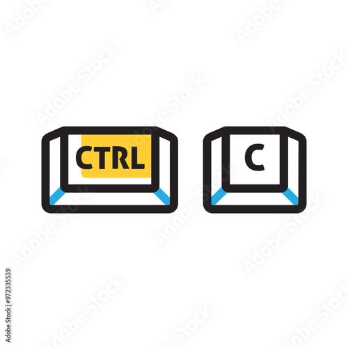Schilderij op canvas Vector multicolor icon for Copy