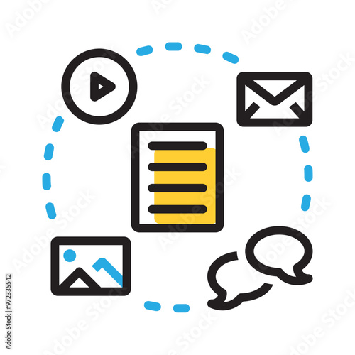 Vector multicolor icon for Blogs