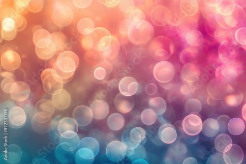 Dreamy abstract bokeh background with soft, out-of-focus circular lights in warm golden and pink tones, glowing with delicate pastel hues, creating a magical and elegant atmosphere.