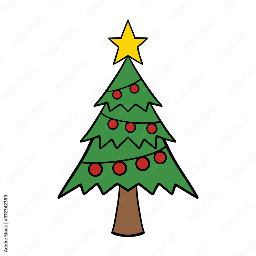 Christmas Decoration Flat Design Accessories Logo Icon Art Vector Christmas Decoration Flat Design Accessories Logo Icon Art Vector
