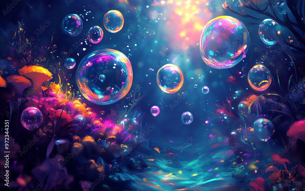 Surreal underwater realm viewed at a tilted angle Surreal underwater realm viewed at a tilted angle