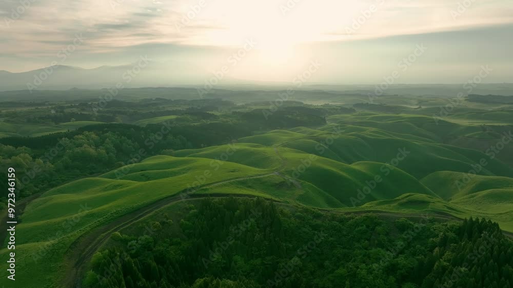 壮大な大地の風景 ドローン空撮 壮大な大地の風景 ドローン空撮