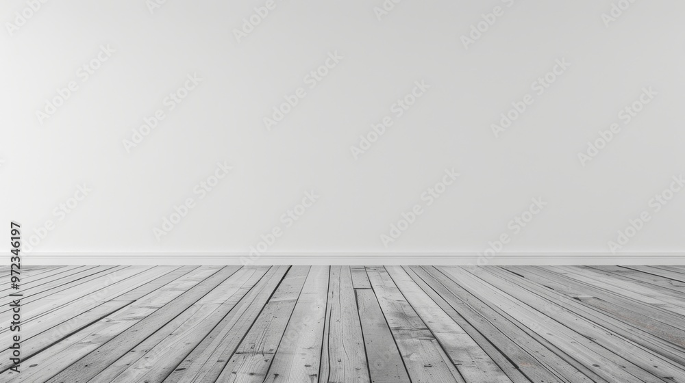 Empty white room with wooden floor, minimalist interior design. Empty white room with wooden floor, minimalist interior design.