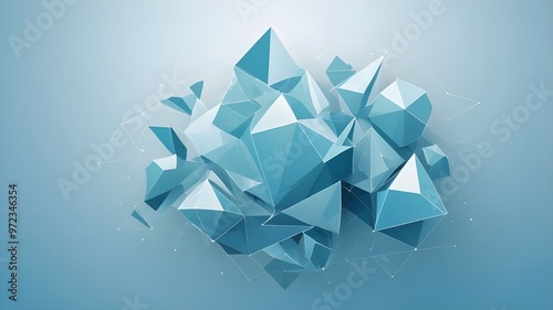 Blue crystal with white line abstract background, aesthetic design for your walpaper, monitor or presentation background