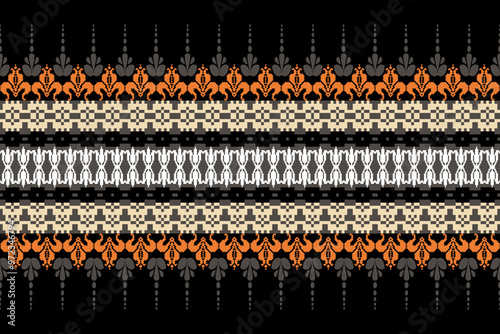 Beautiful seamless cross stitch pattern.geometric ethnic oriental pattern traditional background.Aztec style,abstract,vector,illustration.design for texture,fabric,clothing,wrapping,decoration,carpet.