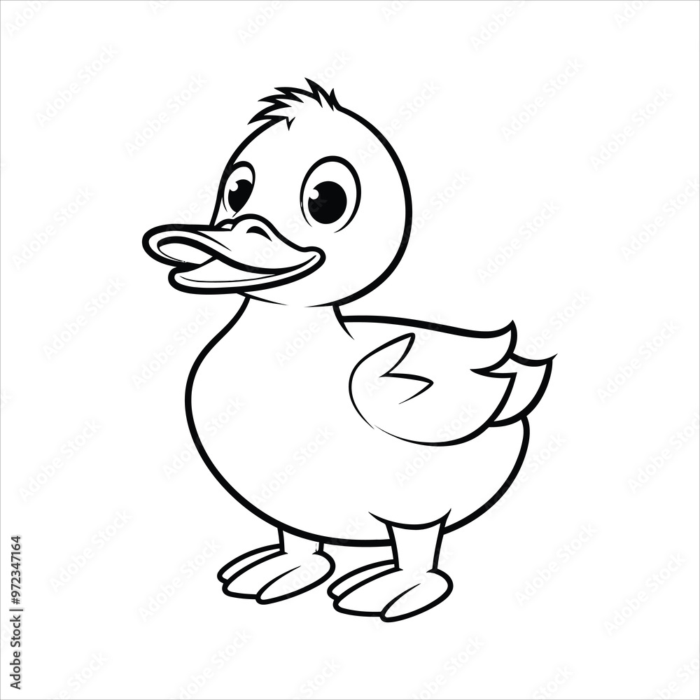 Coloring book of duck Coloring book of duck