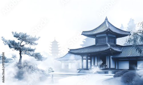 Wallpaper Mural Japanese-style 2D illustrator doodle cartoon for floor tiles and wallpaper Torontodigital.ca