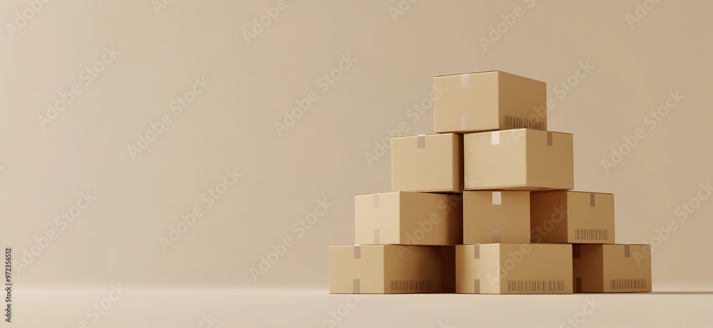 A stack of cardboard boxes on a white background
A stack of cardboard boxes on a white background