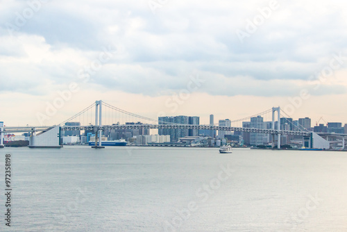 Odaiba artificial island views Tokyo Japan