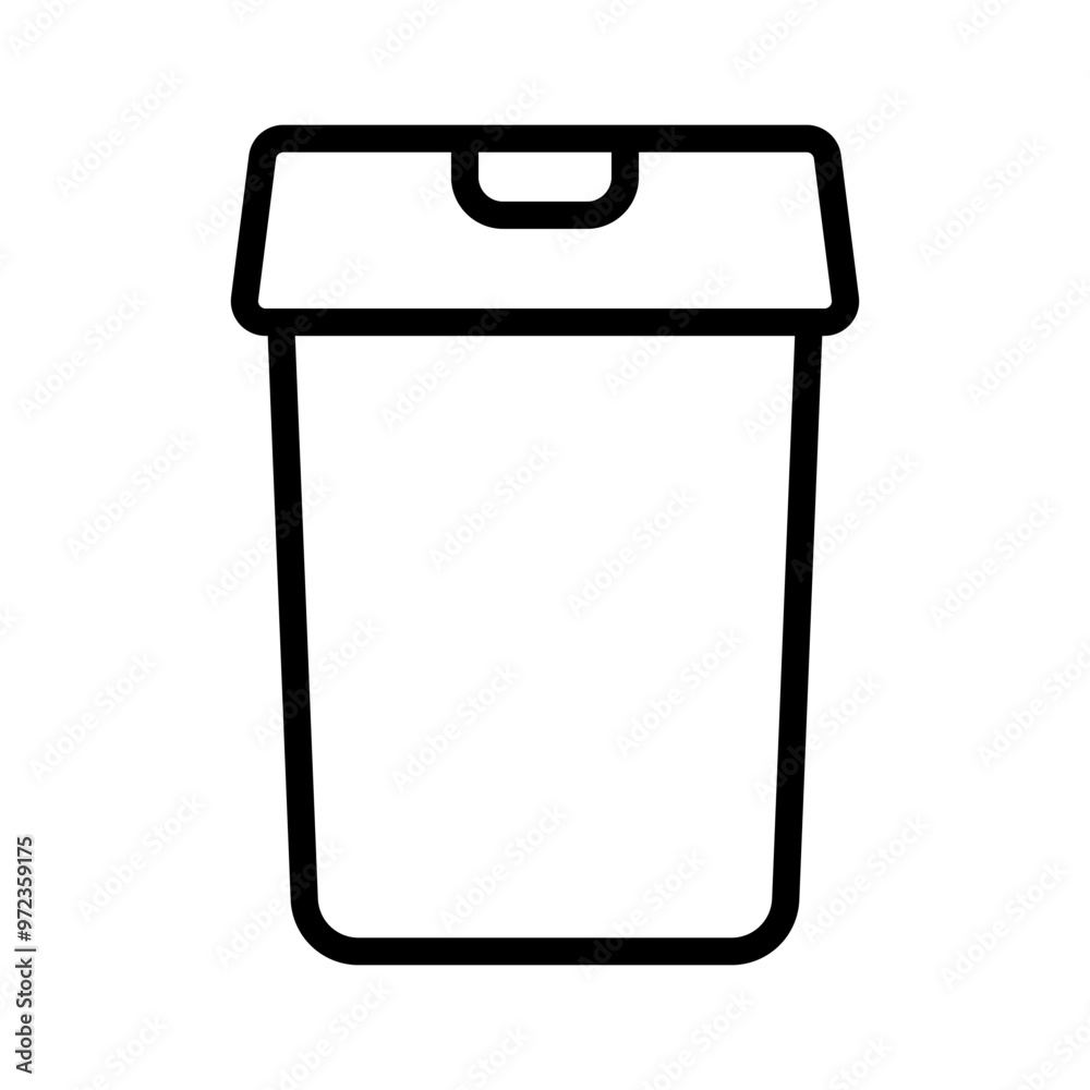 Trash bucket icon. Trash bin isolated on white background. Trash bucket icon. Trash bin isolated on white background.