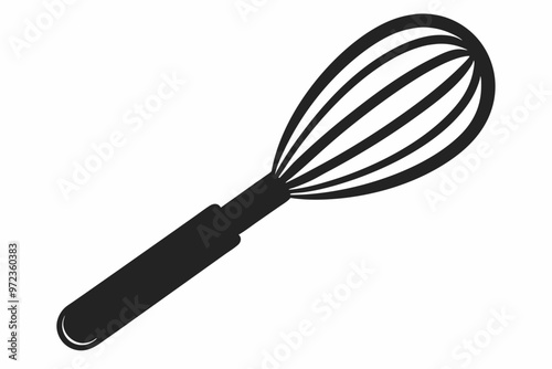 a whisk black silhouite vector icon