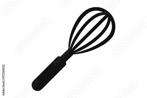 a whisk black silhouite vector icon