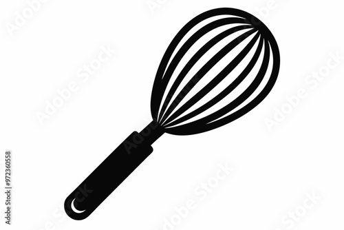 a whisk black silhouite vector icon