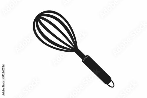 a whisk black silhouite vector icon