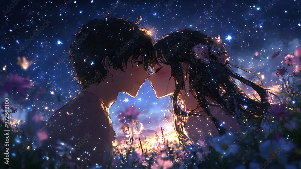First Kiss Under a Starry Sky First Kiss Under a Starry Sky