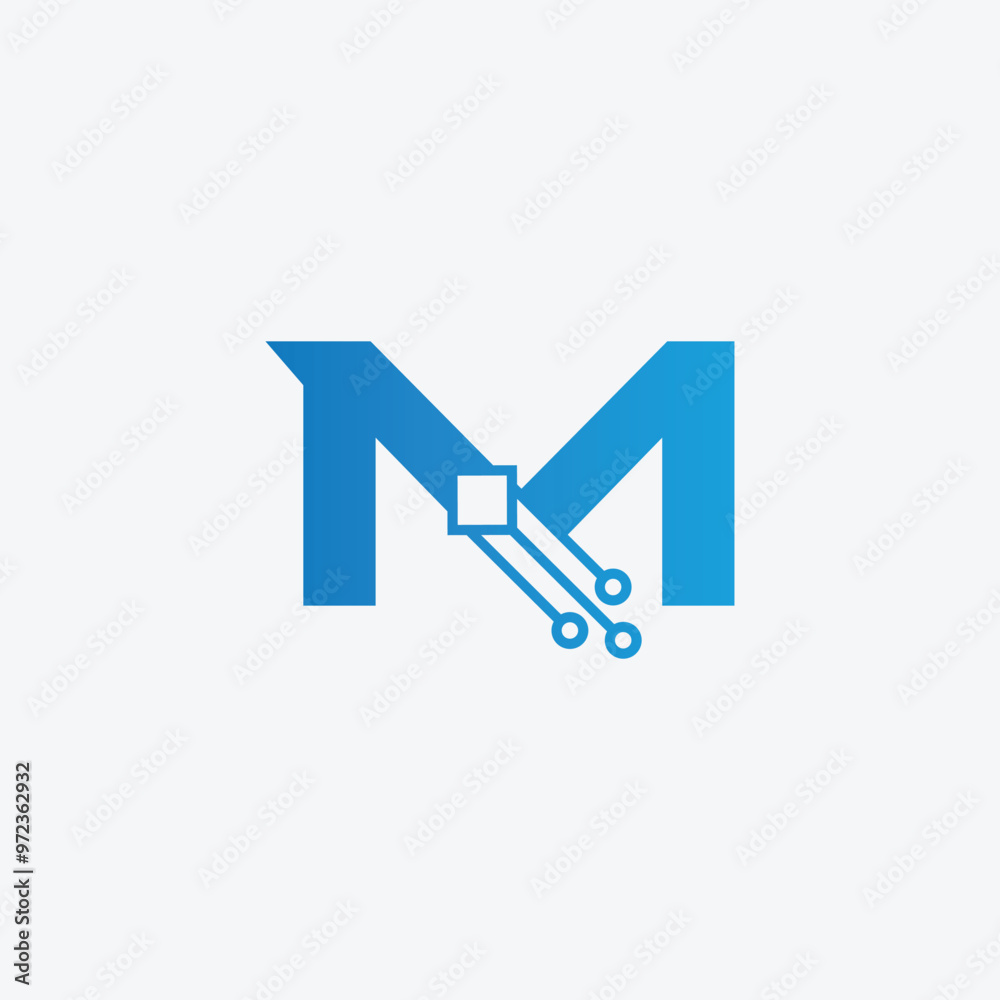 Letter M Tech Logo for Modern Business and Technology company, M technology logo design Letter M Tech Logo for Modern Business and Technology company, M technology logo design