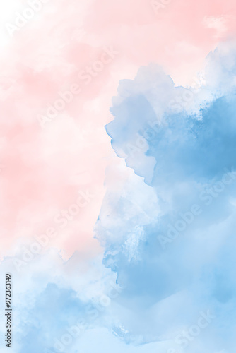 watercolor texture background with baby blue and blush pink