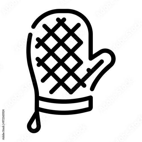 kitchen glove Line Icon