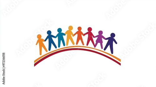 Unity in Diversity - Human Family Logo and Icons for Togetherness