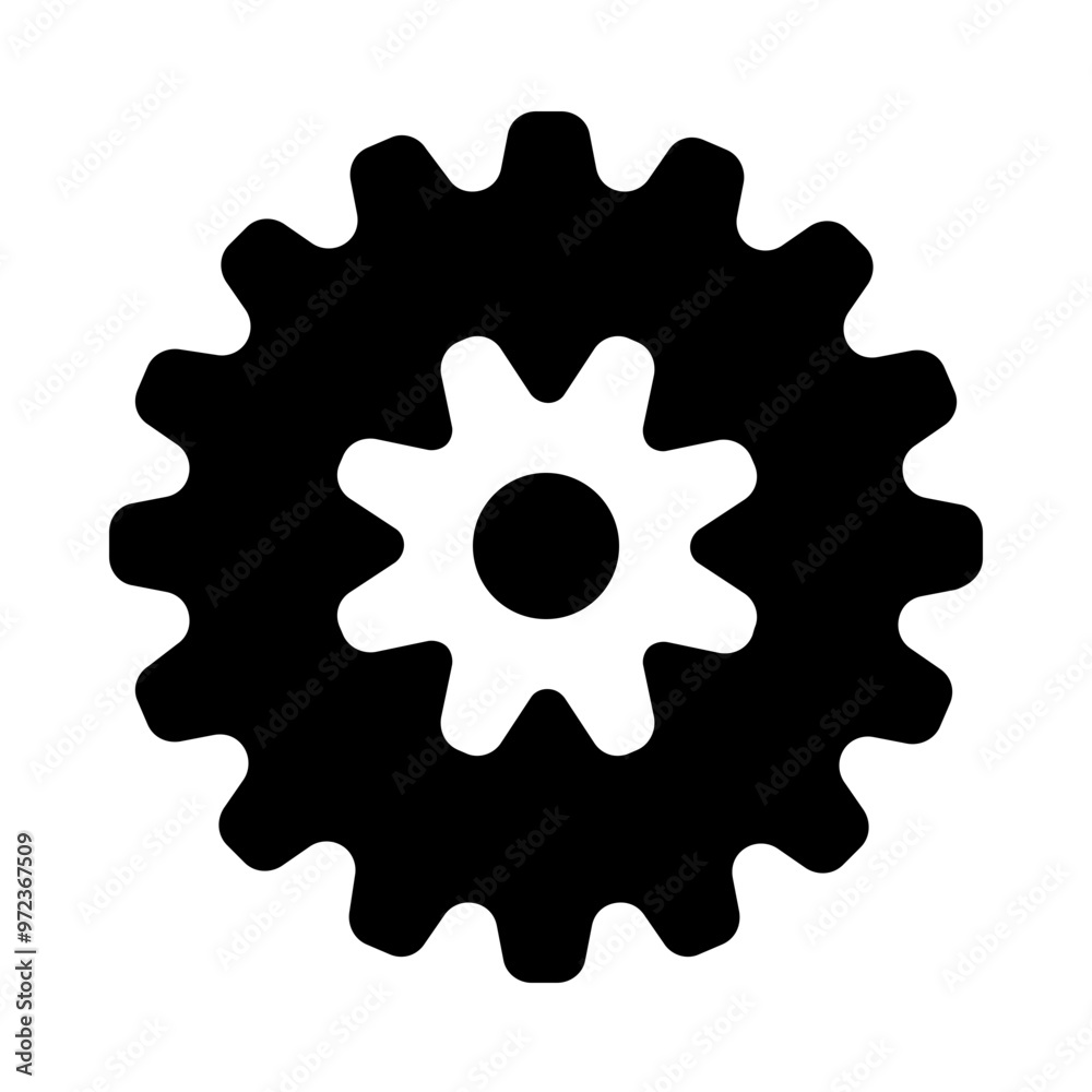 Gearwheel Solid Icon Gearwheel Solid Icon