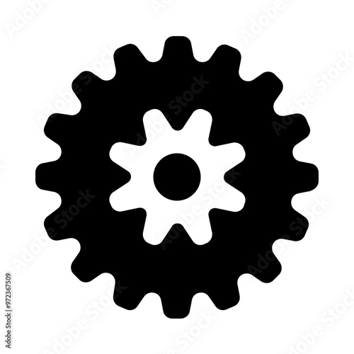 Gearwheel Solid Icon
