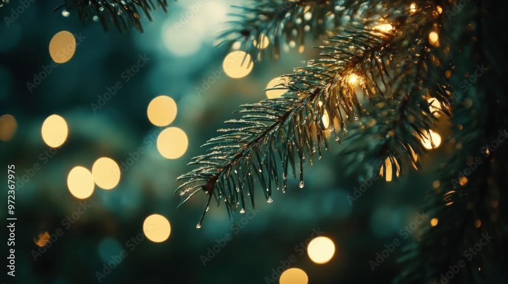 Festive Pine Branch with Lights Festive Pine Branch with Lights