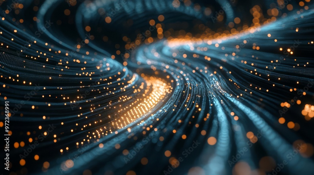 A 3D search engine with data streams flowing into a central point, symbolizing information gathering and analysis A 3D search engine with data streams flowing into a central point, symbolizing information gathering and analysis
