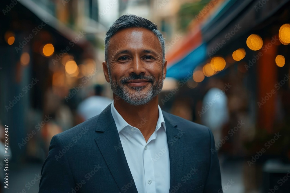 Portrait of a Smiling Middle-Aged Man in a Suit Portrait of a Smiling Middle-Aged Man in a Suit