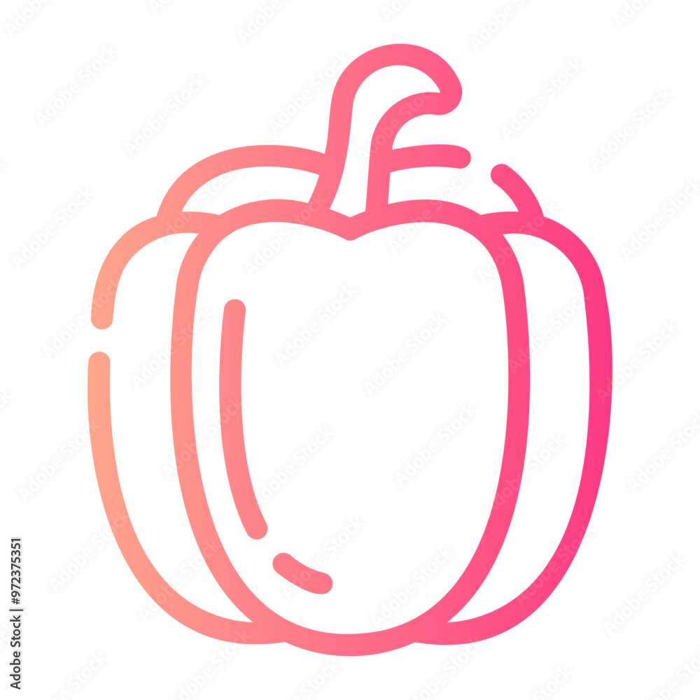 paprika Line Gradient Icon paprika Line Gradient Icon