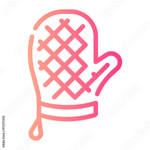 kitchen glove Line Gradient Icon