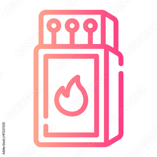 matches Line Gradient Icon