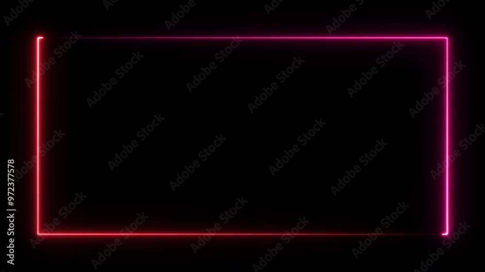 Neon Border Frame Background In red And pink color. 4K motion animation. Neon Border Frame Background In red And pink color. 4K motion animation.