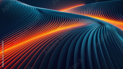 A vibrant wave pattern featuring dynamic lines and contrasting colors, creating an abstract and energetic visual effect. Product presentation background.