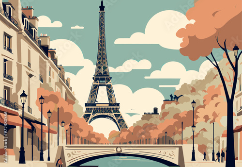 Scenic View of Eiffel Tower and Parisian Architecture
