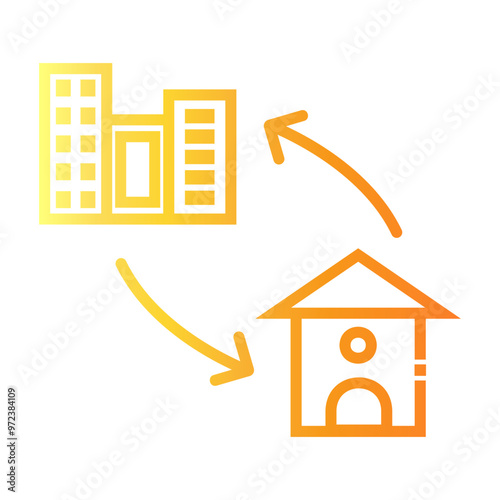 outsource employees  Line Gradient Icon