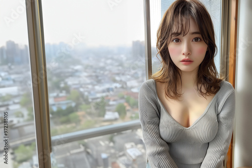 柔らかな質感のグレーニットと上品な雰囲気 Free Download 柔らかな質感のグレーニットと上品な雰囲気 - GFXLoad
