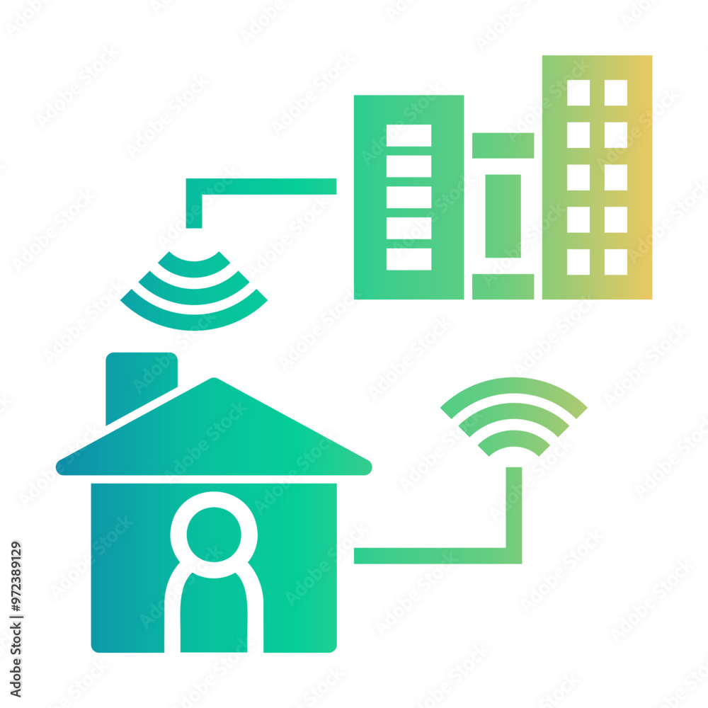 hybrid work Gradient icon hybrid work Gradient icon